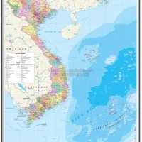 Bản đồ Việt Nam khổ lớn treo tường (Mẫu 11)
