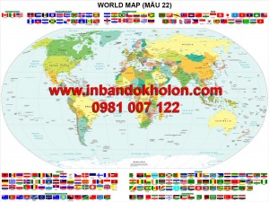 In bản đồ Thế Giới khổ lớn tại TPHCM