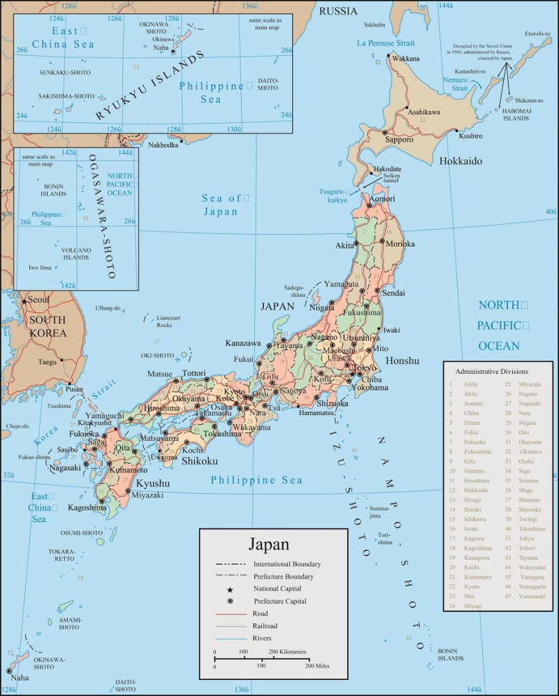 Bản Đồ Nhật Bản Và Những Thông Tin Liên Quan