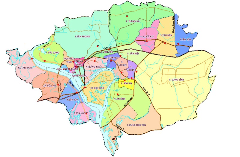bản đồ biên hòa